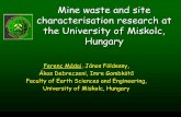 Mine waste and site characterisation research at the ...