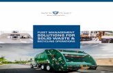 FLEET MANAGEMENT SOLUTIONS FOR SOLID WASTE