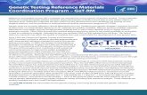 Genetic Testing Reference Materials Coordination Program ...