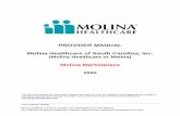 PROVIDER MANUAL Molina Healthcare of South Carolina, Inc.