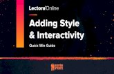 Adding Style & Interactivity