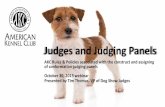 Judges and Judging Panels
