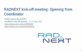 RADNEXT kick-off meeting: Opening from Coordinator