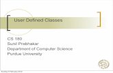 User Defined Classes - Purdue University