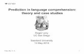 Prediction in language comprehension: theory and case studies