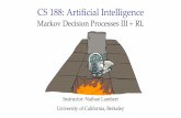 Markov Decision Processes III + RL