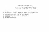 Lecture 30 PHYS 416 Thursday December 9 Fall 2021 1.7.16 ...