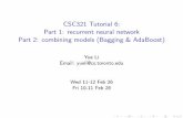 CSC321 Tutorial 6: Part 1: recurrent neural network Part 2 ...