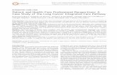 Patient and Health Care Professional Perspectives: A Case ...