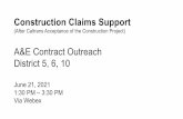 A&E Contract Outreach District 5, 6, 10