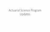 Actuarial Science Program Updates