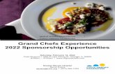 Grand Chefs Experience 2022 Sponsorship Opportunities
