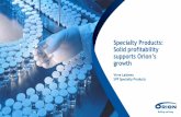 Specialty Products: Solid profitability supports Orion’s ...