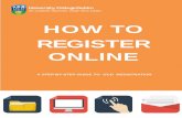 HOW TO REGISTER ONLINE - UCD