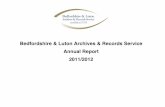 Bedfordshire & Luton Archives & Records Service Annual ...