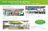 Our advertising spaces for your trade fair success