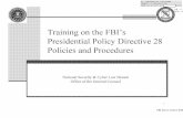 Training on the FBI's Presidential Policy Directive 28 ...