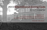 2015 International Zoning Code Crash Course