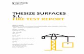 THESIZE SURFACES S.L. FIRE TEST REPORT
