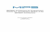 MIPS64® Architecture for Programmers Volume IV-i ...