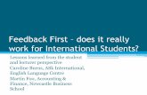 Feedback First – does it really work for International ...