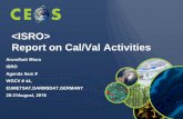 Report on Cal/Val Activities