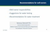 Recommendations for well owners Well owner ...