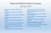 Featured Political Science Courses Spring 2018