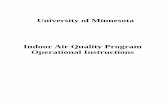 Indoor Air Quality Program Operational Instructions