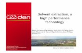 Solvent extraction, a high performance technology