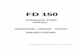 STAINLESS STEEL. (150kgs) INDUSTRIAL FREEZE DRYER ...