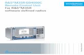 R&S®M3SR GB4000C Remote Control Unit For ¸M3SR software ...