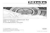 Operations Manual for the T 1565 C Condenser Dryer