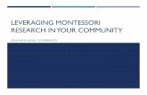 LEVERAGING MONTESSORI RESEARCH IN YOUR COMMUNITY
