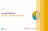 Google/Alphabet Supplier Summit Info Pack