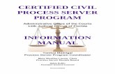 CERTIFIED CIVIL PROCESS SERVER PROGRAM