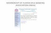 MEMBERSHIP OF HUMAN MILK BANKING ASSOCIATION (INDIA)