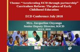 Curriculum Reform: The place of Early Childhood Education ...
