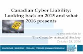 Canadian Cyber Liability: Looking back to 2015 and forward ...