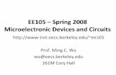 EE105 Spring 2008 Microelectronic Devices and Circuits