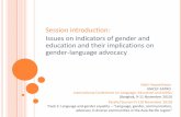 Session introduction: Issues on indicators of gender and ...