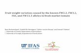 Fruit weight variation caused by the known FW2.2, FW3.2 ...