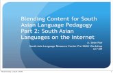 Blending Content for South Asian Language Pedagogy Part 1 ...
