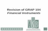 Revision of GRAP 104 Financial Instruments