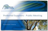 Preferred Suppliers - Public Meeting
