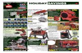 PRICES IN EFFECT UNTIL DECEMBER 31ST HOLIDAY SAVINGS