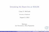 Simulating the Beam-line at ISOLDE