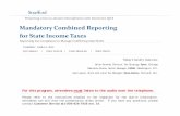 Mandatory Combined Reporting for State Income Taxes