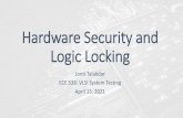 Hardware Security and Logic Locking