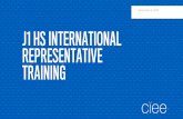J1 HS INTERNATIONAL REPRESENTATIVE TRAINING